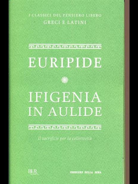 Ifigenia in Aulide - Euripide - copertina