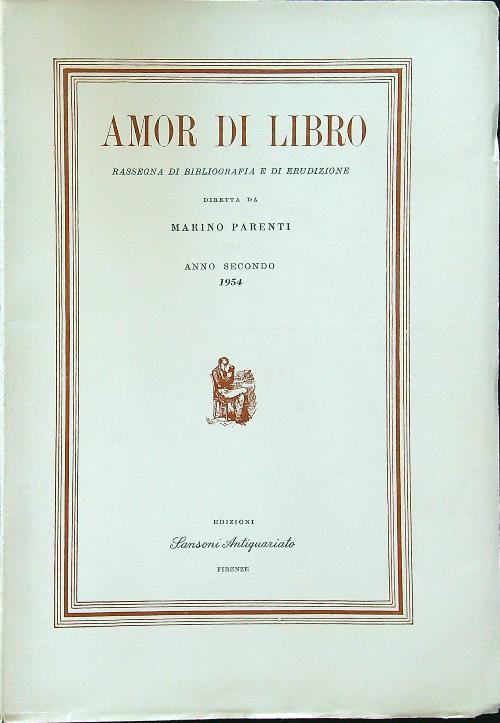 Amor di libro. anno secondo 1954