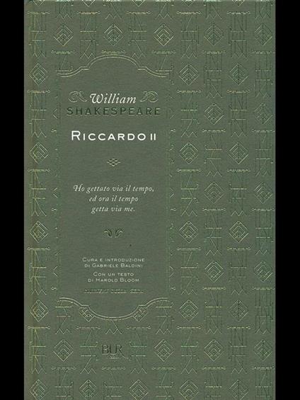 Riccardo II  - William Shakespeare - copertina