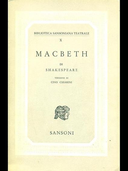 Macbeth - William Shakespeare - copertina