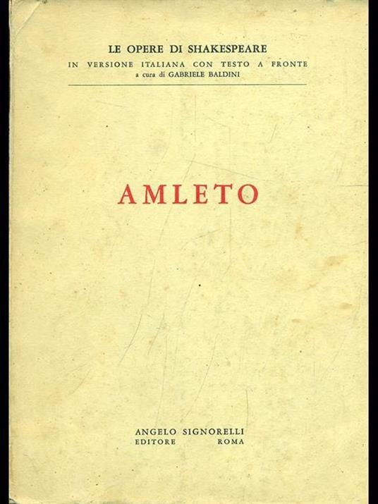 Amleto  - William Shakespeare - copertina
