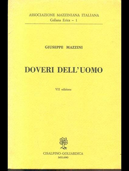 Doveri dell'uomo - Giuseppe Mazzini - copertina