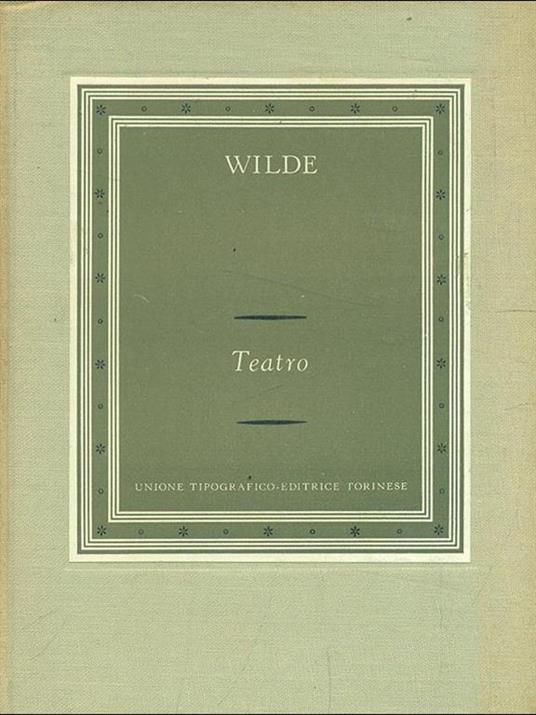 Teatro - Oscar Wilde - copertina