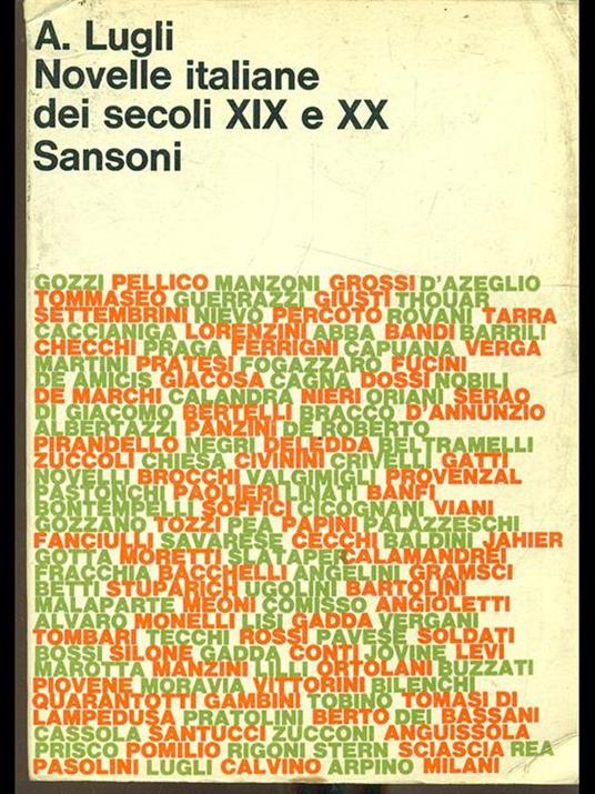 Novelle italiane dei secoli XIX e XX - A. Lugli - copertina