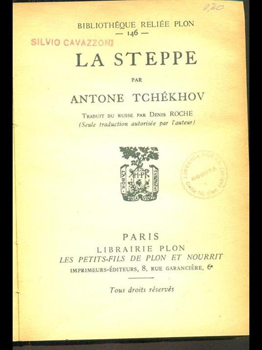 La steppe - Anton Cechov - copertina