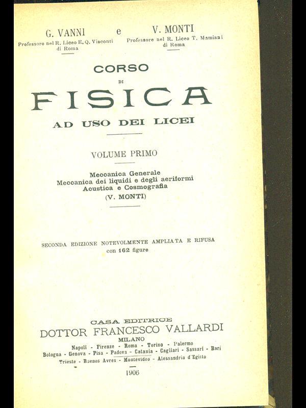 Corso di fisica ad uso dei licei vol 1