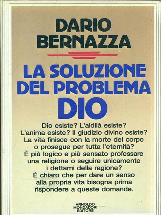 La  soluzione del problema Dio - Dario Bernazza - copertina