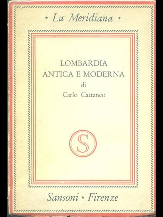 Lombardia antica e moderna - Carlo Cattaneo - copertina