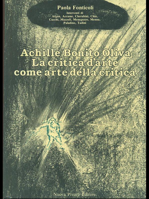 Achille Bonito Oliva: la critica d'arte come arte della critica