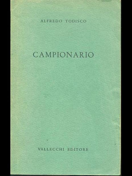 Campionario - Alfredo Todisco - copertina