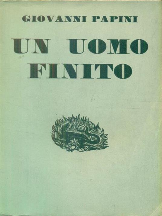Un uomo finito - Giovanni Papini - copertina