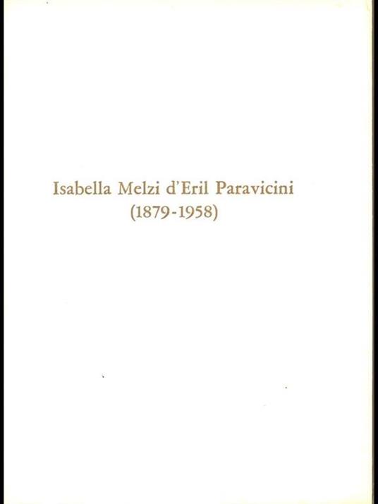 Isabella Melzi d'Eril Paravicini 1879-1958 - copertina