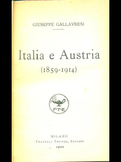 Italia e Austria 1859-1914 - copertina