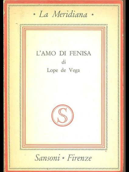 L' amo di Fenisa - Lope de Vega - copertina