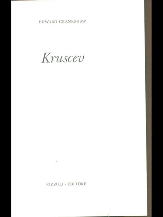 Kruscev - Edward Crankshaw - copertina
