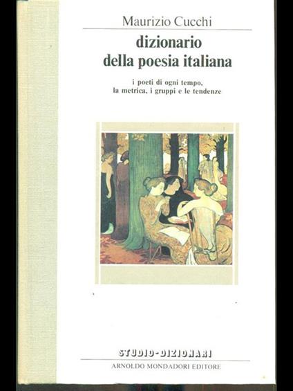 Dizionario della poesia italiana - Maurizio Cucchi - copertina