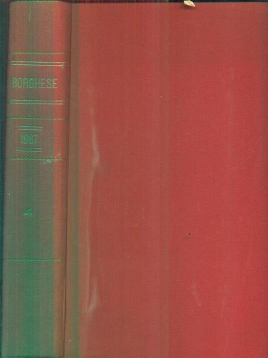 Il Borghese 1967 - 4 (da ottobre a dicembre 1967) - copertina