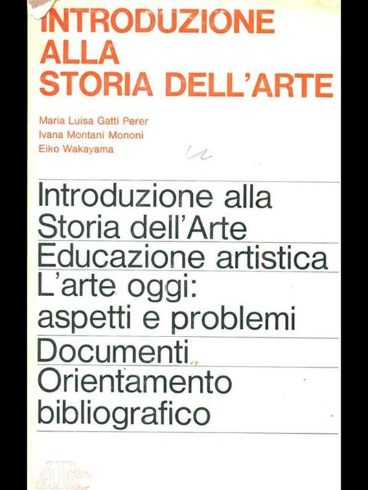 Introduzione alla storia dell'arte - copertina