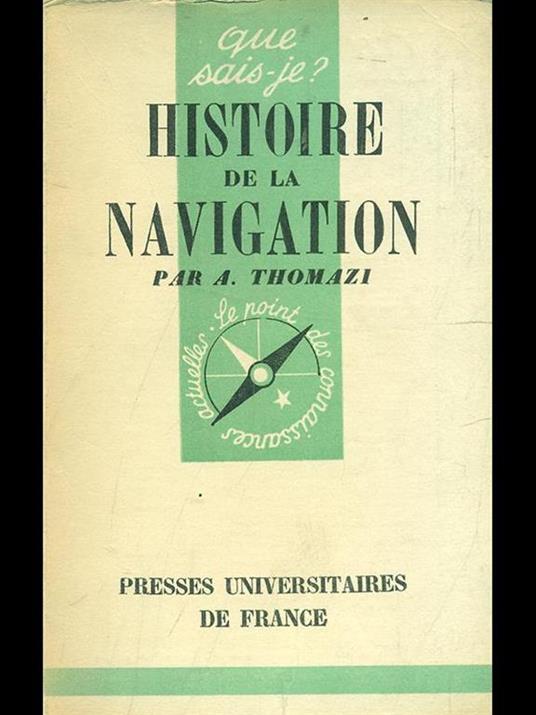Histoire de la navigation - A. Thomazi - copertina