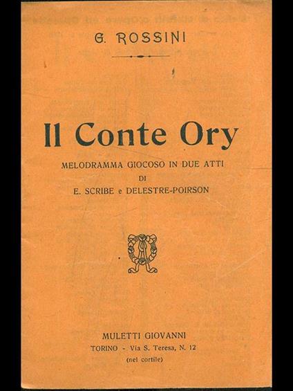 Il conte Ory - Gioachino Rossini - copertina