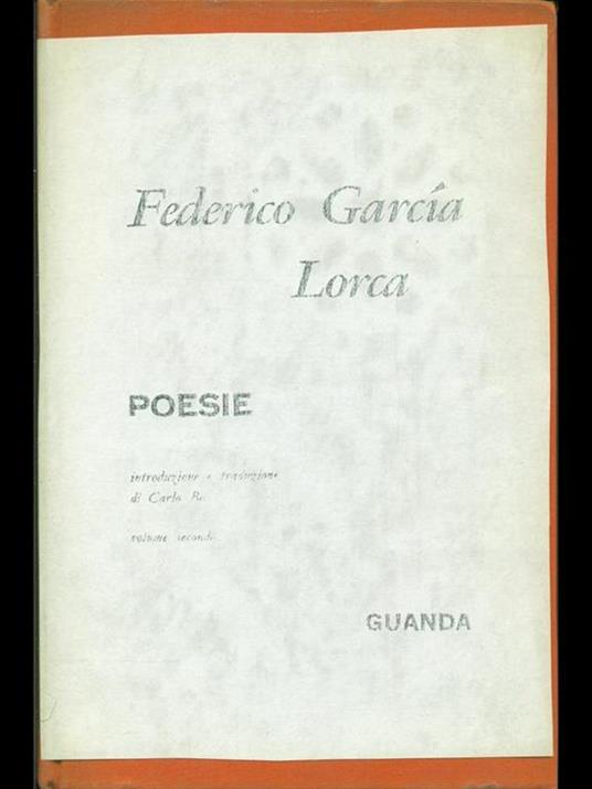 Poesie - Federico García Lorca - copertina