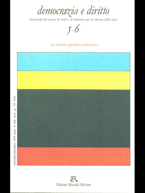 Democrazia e diritto 5-6 anno XXX settembre -dicembre 1990
