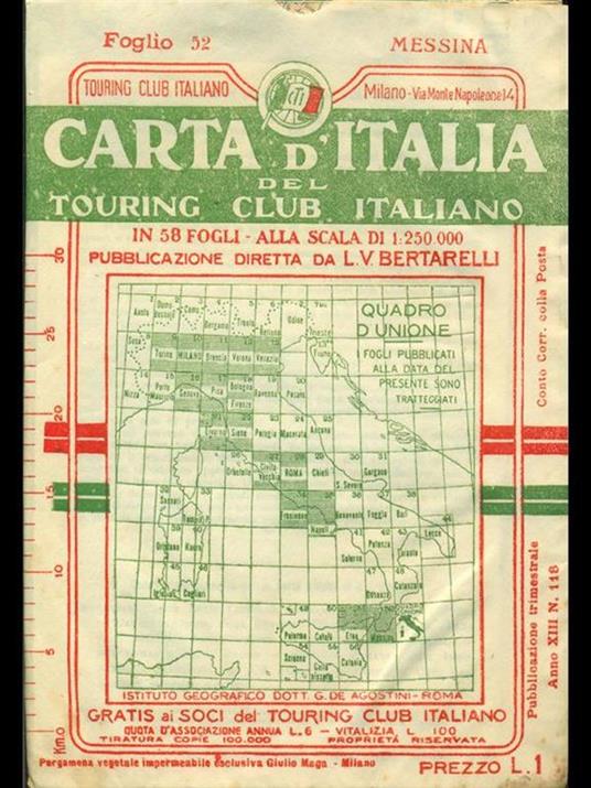 Messina-Carta d'Italia n. 52 - copertina