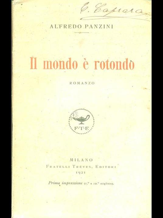 Il mondo é rotondo - Alfredo Panzini - copertina