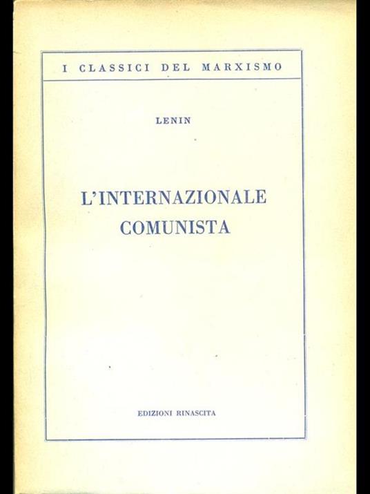 L' Internazionale Comunista - Lenin - copertina