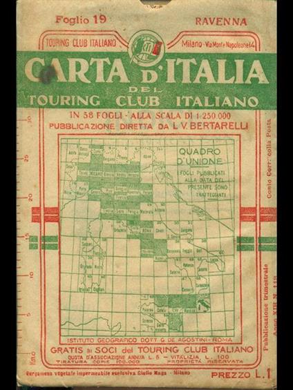 Ravenna - Carta d'Italia n. 19 - Luigi V. Bertarelli - copertina