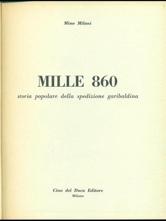 Mille 860 - Mino Milani - 2