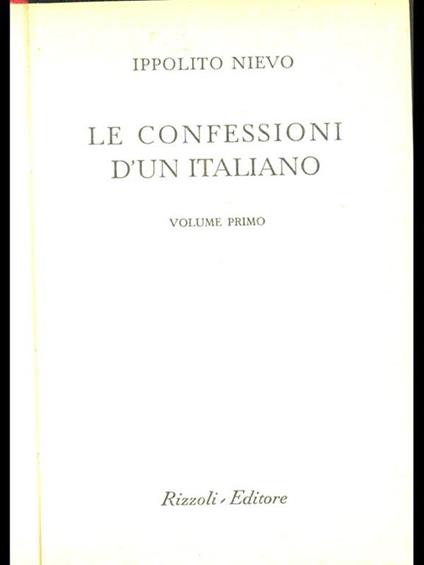 Le confessioni d'un italiano - Ippolito Nievo - copertina