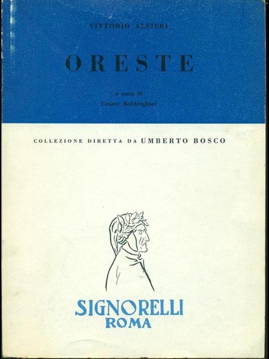 Oreste - Vittorio Alfieri - copertina