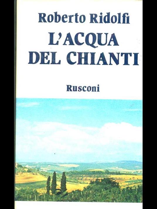 L' acqua del Chianti - Roberto Ridolfi - copertina