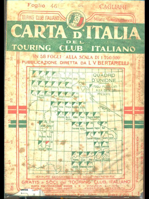 Carta d'Italia del club italiano. Foglio 46. Cagliari