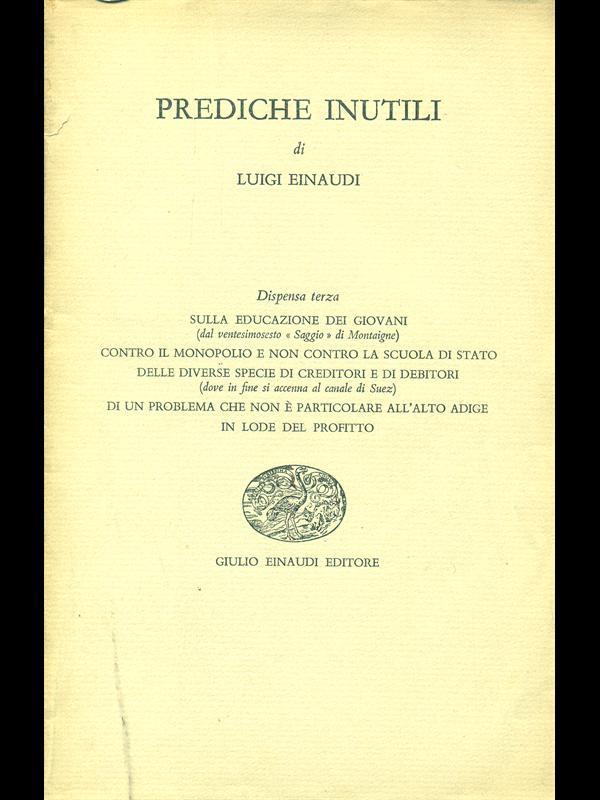 Prediche inutili. Dispensa terza