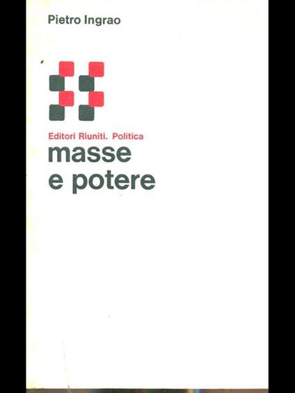 Masse e potere - Pietro Ingrao - copertina