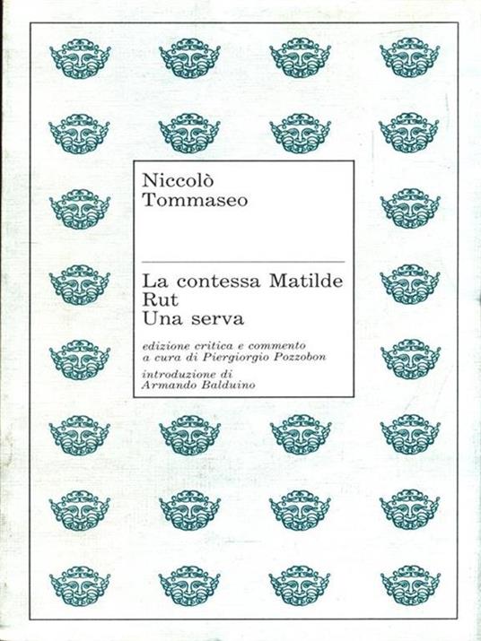 La contessa Matilde Rut - Una serva - Niccolò Tommaseo - copertina