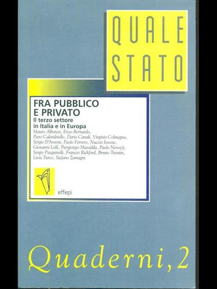 Quale Stato - Quaderni, 2 - Fra Pubblico e Privato - copertina