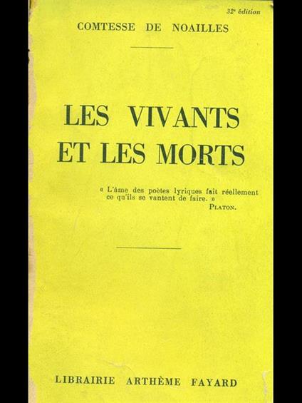 Les vivants et les morts - copertina