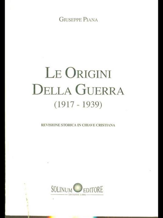 Le Origini della Guerra (1917-1939) - copertina