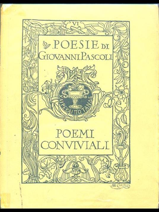 Poemi conviviali - Giovanni Pascoli - copertina