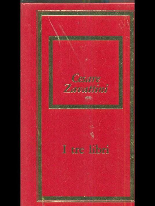 I tre libri - Cesare Zavattini - copertina