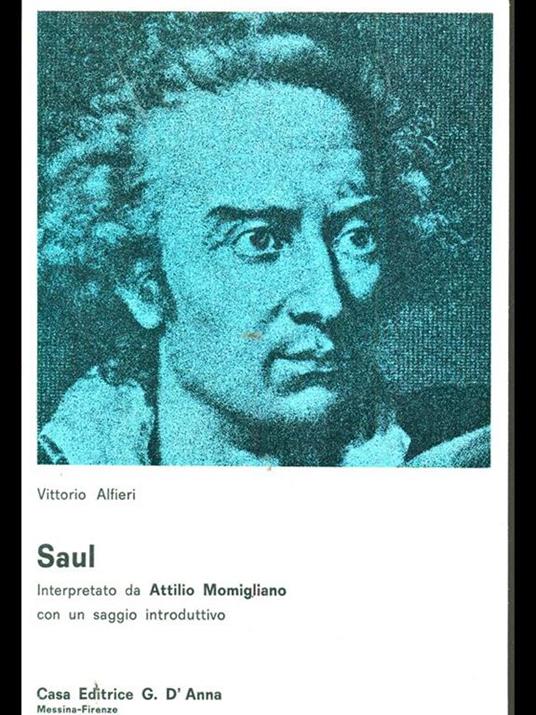 Saul - Vittorio Alfieri - copertina