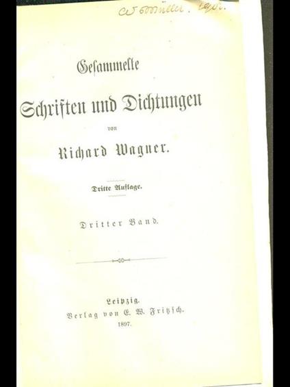 Wagners Werke III - Richard Wagner - copertina