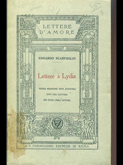 Lettere a Lydia - Edoardo Scarfoglio - copertina
