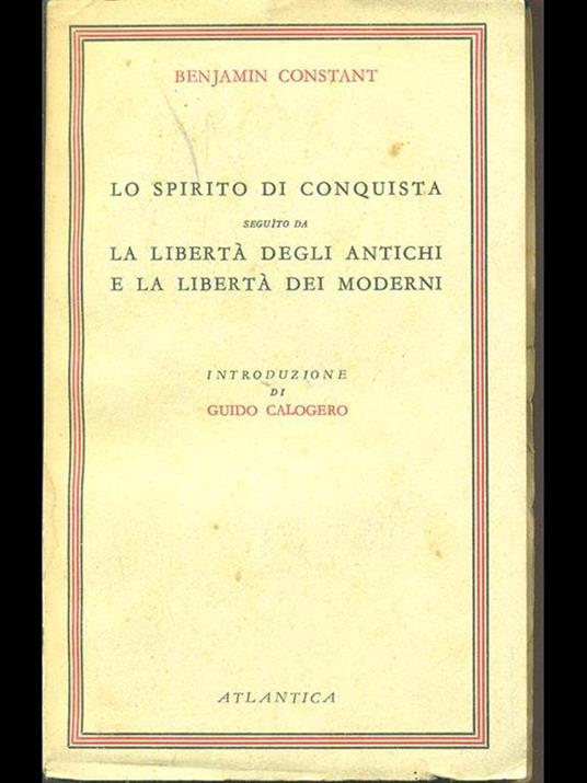 La conquista e la libertà - Benjamin Constant - copertina