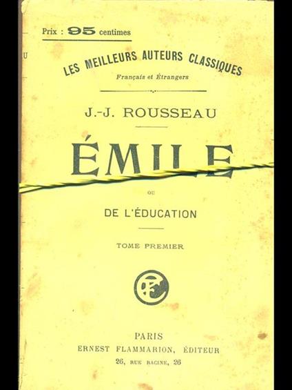 Emile ou de l'education - Johann J. Winckelmann - copertina