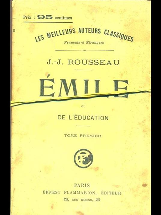 Emile ou de l'education - Johann J. Winckelmann - copertina