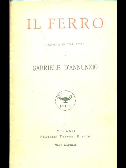 Il ferro - Gabriele D'Annunzio - copertina